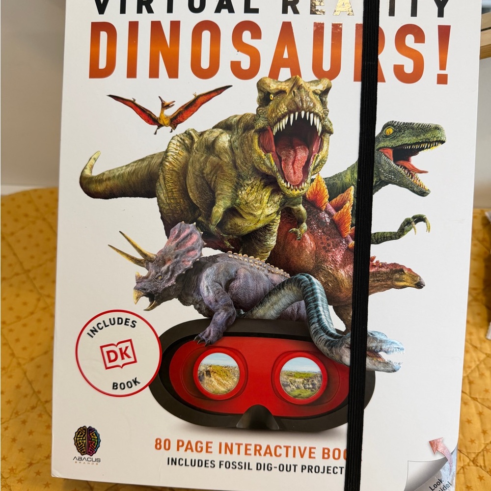 Virtual Reality Dinosaurs Interactive Book with Red VR Goggles